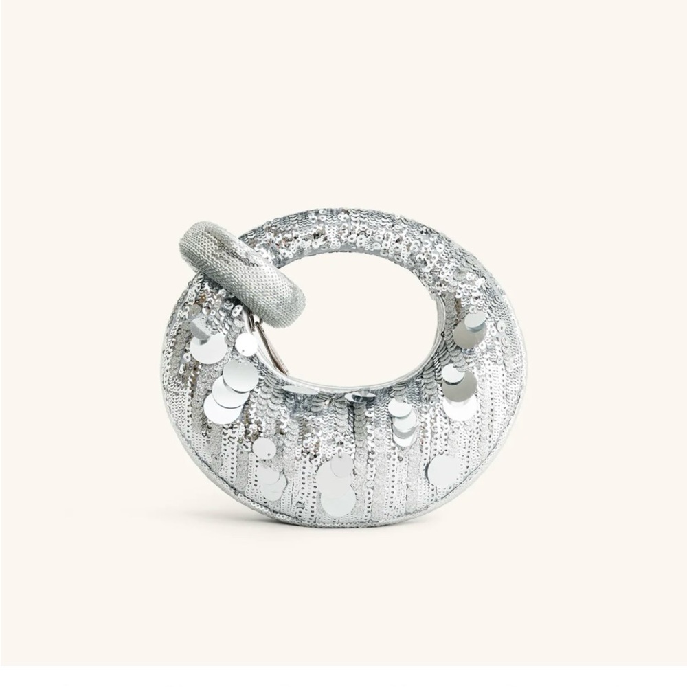Chic Silver Sequin Handbag